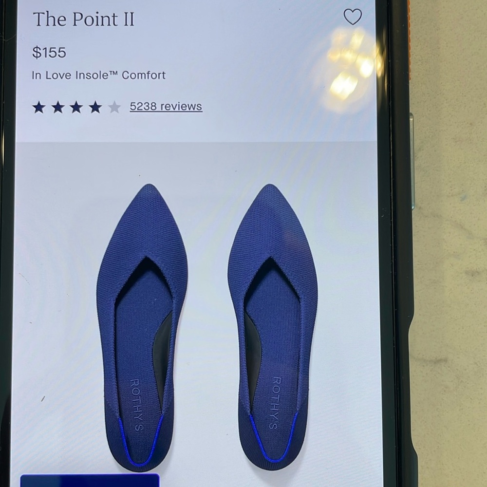 Rothy's Women's Blue Flats size 10 fits 9.5